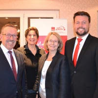 Karl-Heinz Brunner,MdB; Maria Noichl, MdEP; Evelyne Gebhardt, MdEP; Daniel Fürst, SPD-Landtagskandidat