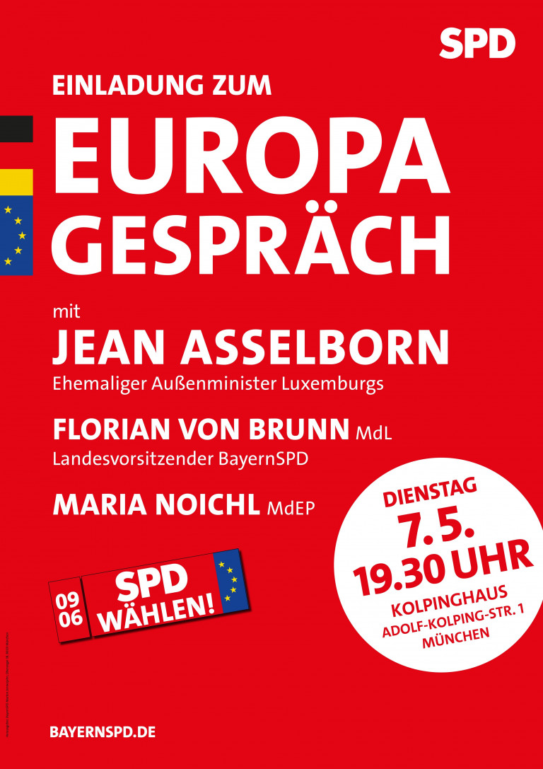 SPD Bezirk Oberbayern: Europagespräch mit Jean Asselborn & Maria Noichl, MdEP