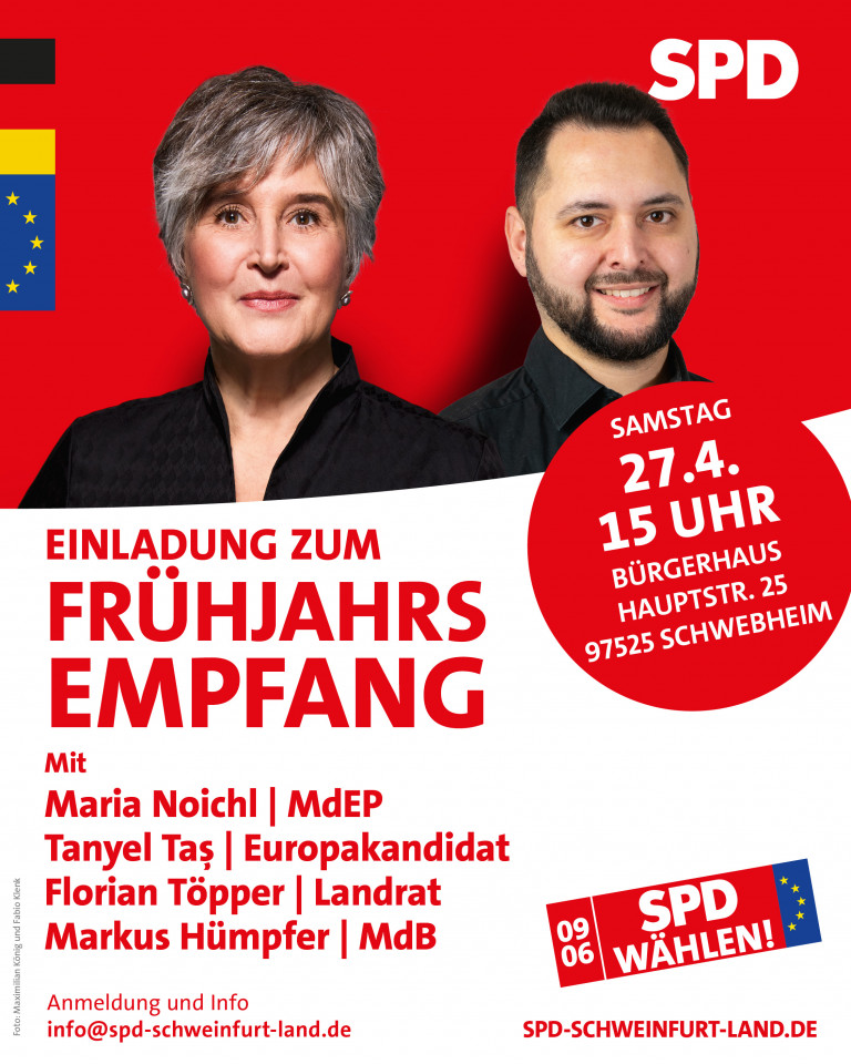 SPD Schweinfurt: Frühjahrsempfang 2024 - mit Maria Noichl, MdEP